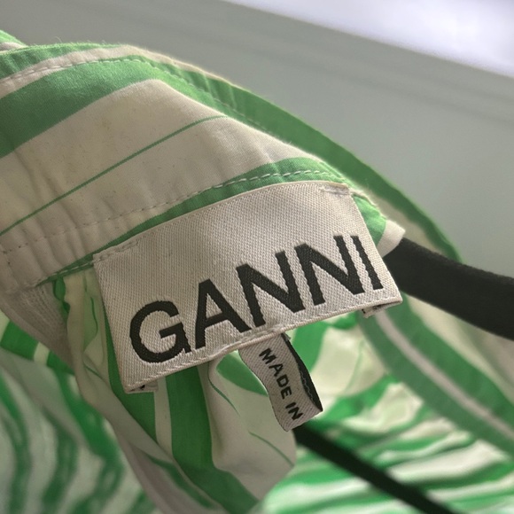 Ganni Green Striped Women's Dress Size 36 - Picture 5 of 5